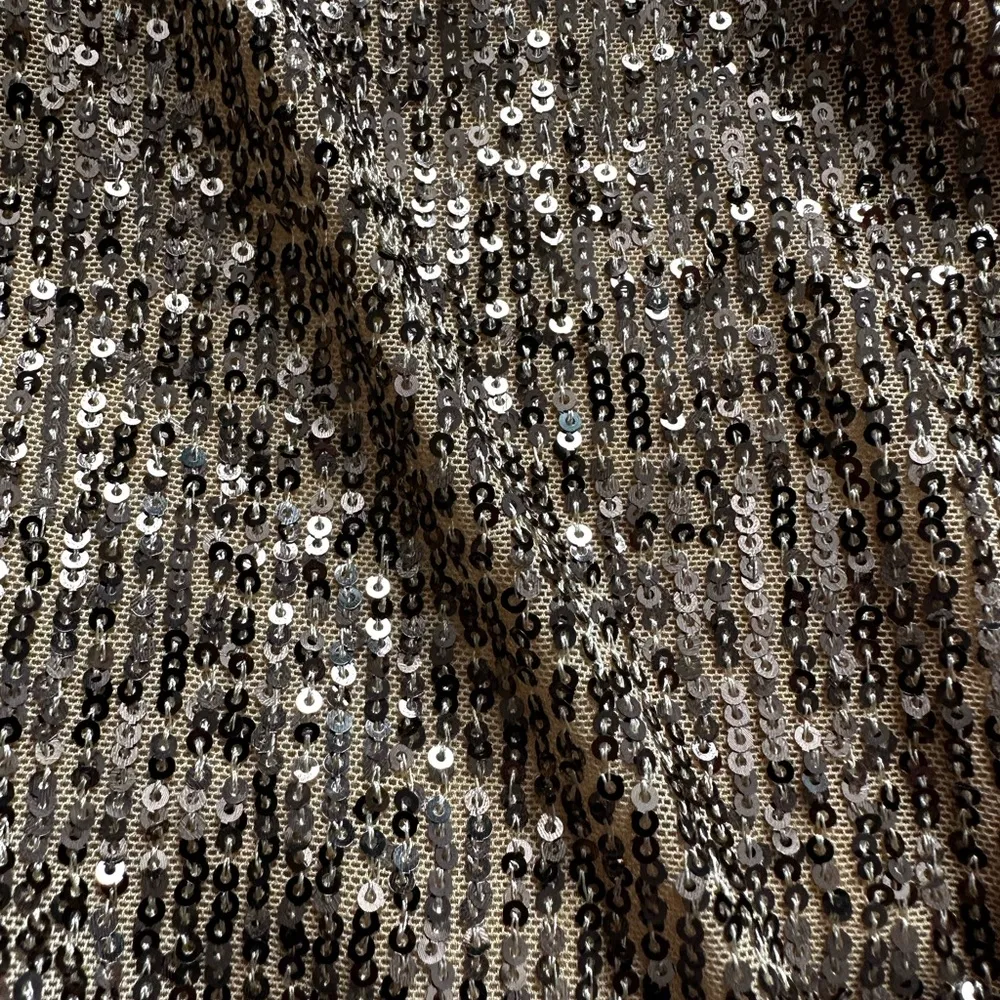 Free People Gold Sequin Reversible Vest - Image 4