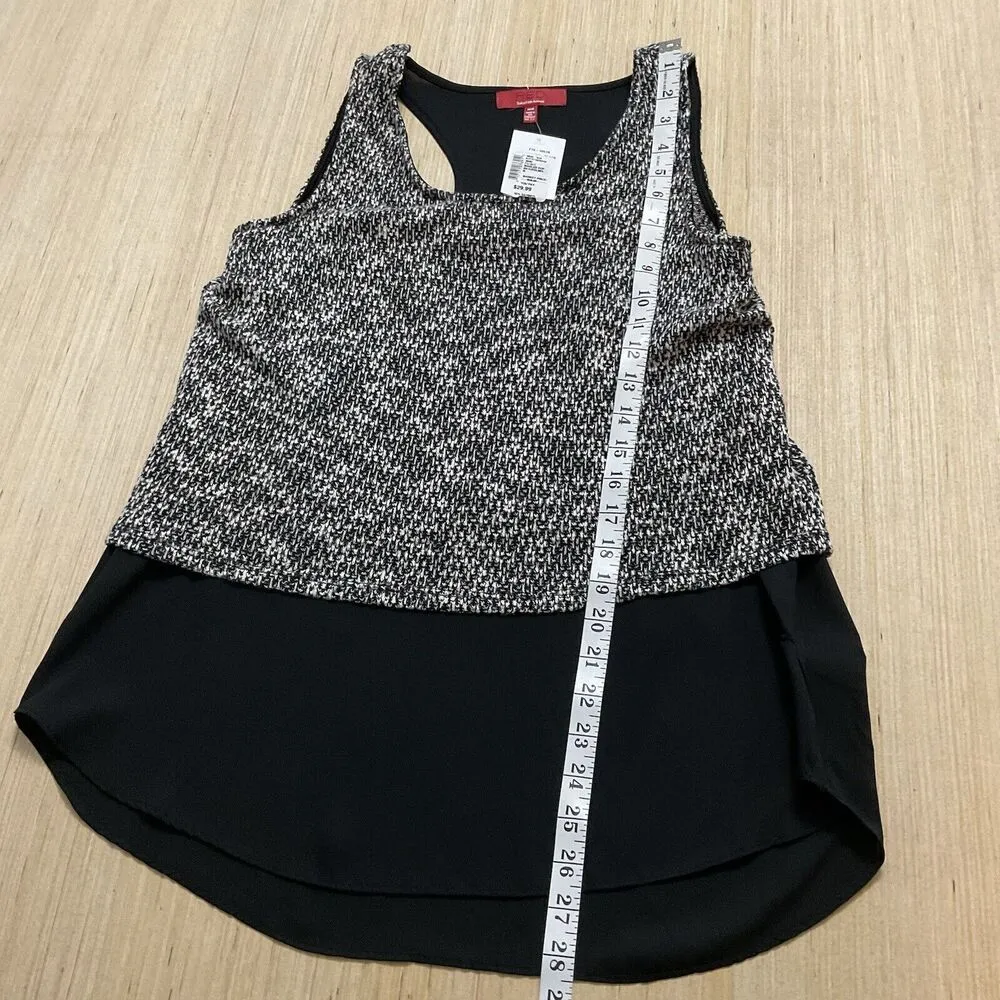 Saks Fifth Avenue Red Label Natural Mix Marbled Knit Tank Top Medium New USA - Image 7