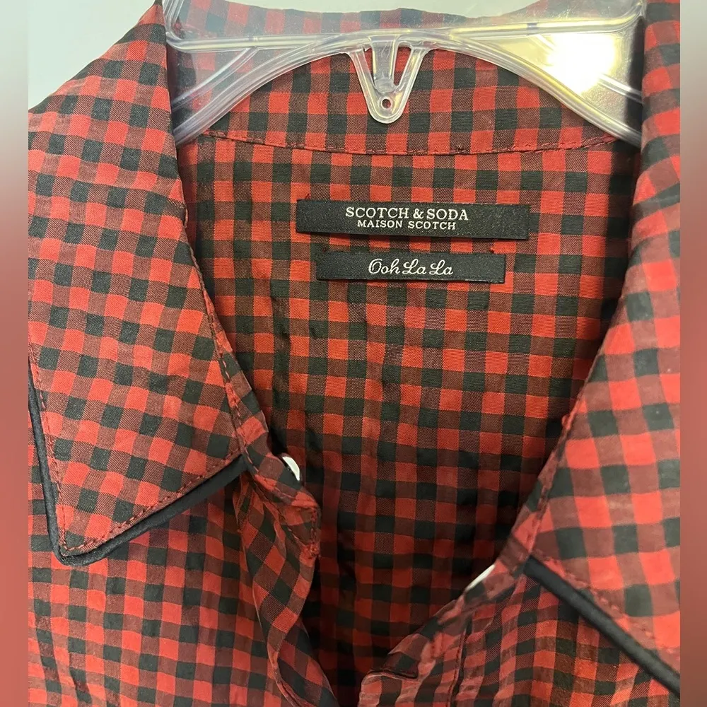 Scotch & Soda NWT Gingham Plaid Pearl Snap Western Shirtdress Sz S - Image 7