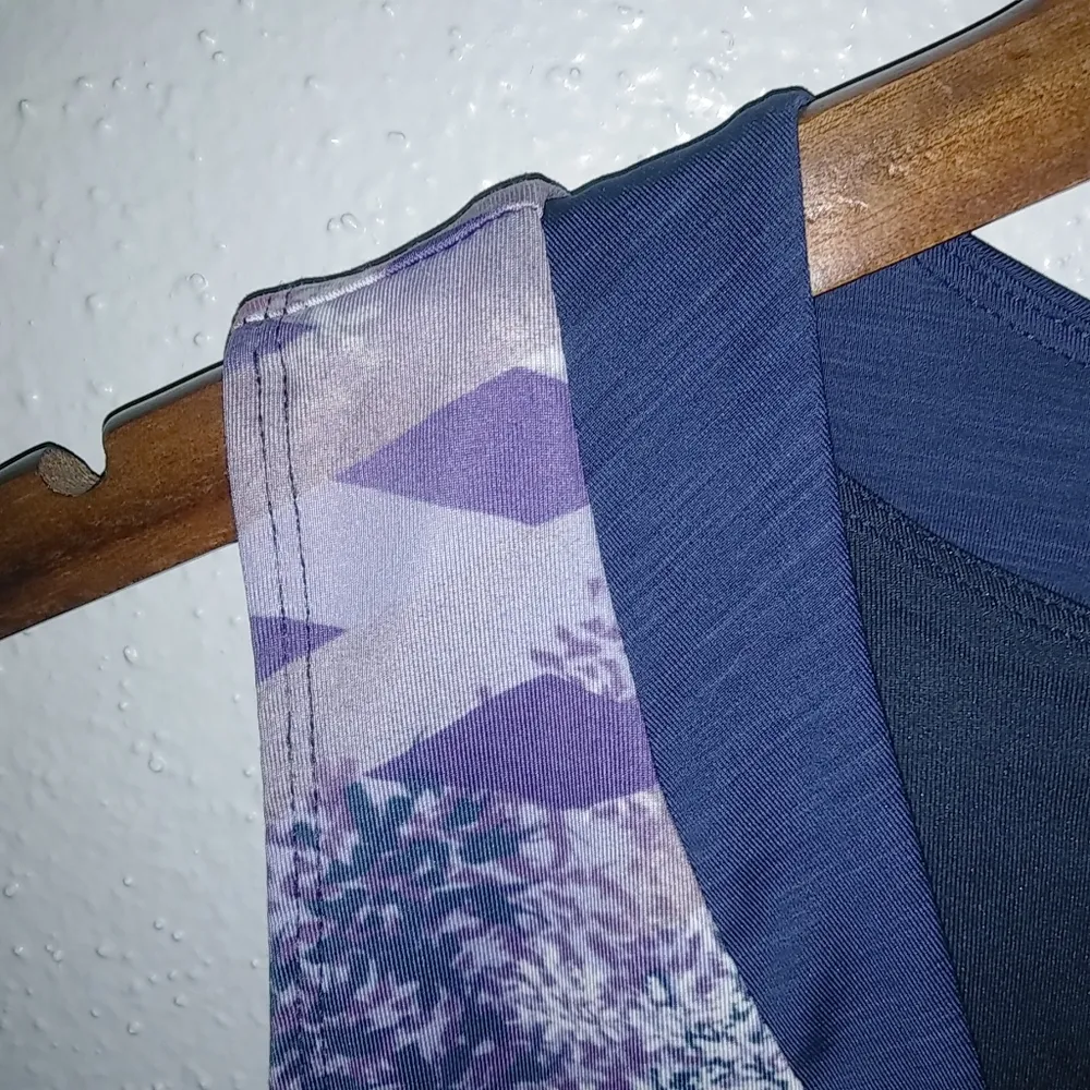 Eleven by Venus Williams XL Purple Print Quality Athletic Top Plus Size 16 - Image 3