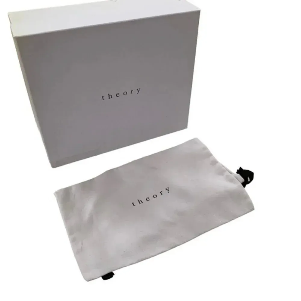 Theory Jasper Cheetah Slide Sandal Mules Black Size 6.5 NWT in Box - Image 8