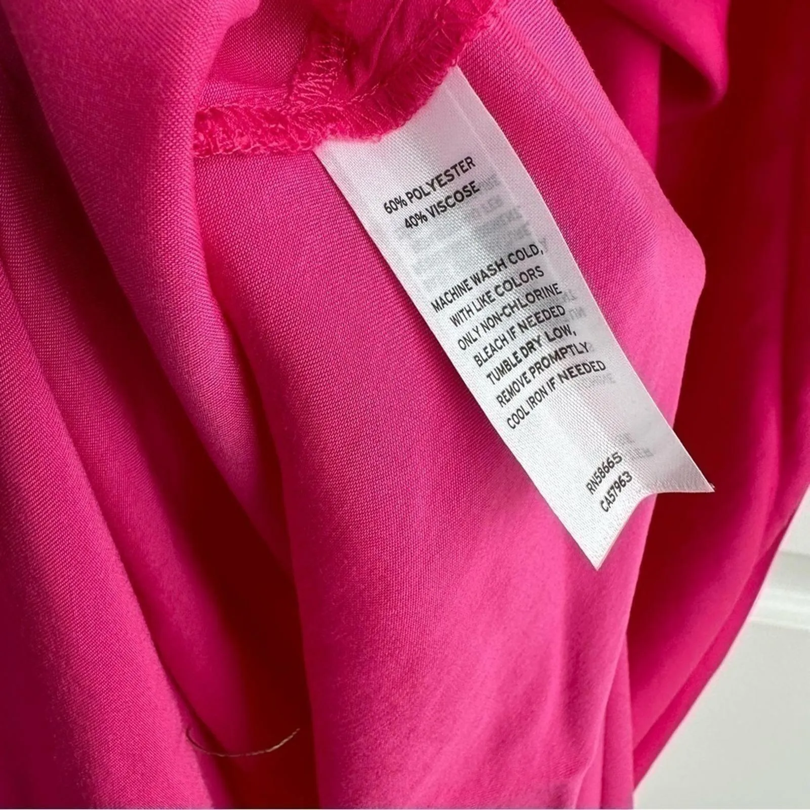 Open Edit Cowl Back Side Slit Satin Maxi Dress Hot Pink Yarrow NWT XS - Image 8