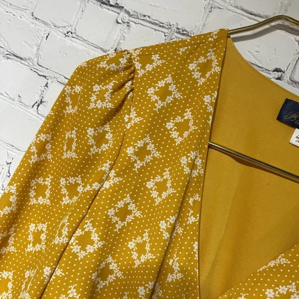 Francesca’s Mustard Colored Mini Dress by Blue Rain XS - Image 5