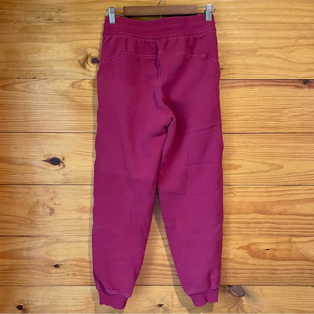 Lululemon Scuba Relaxed Fit High Rise Jogger Pants Pomegranate Pink Red 4 W5CV9S - Image 3