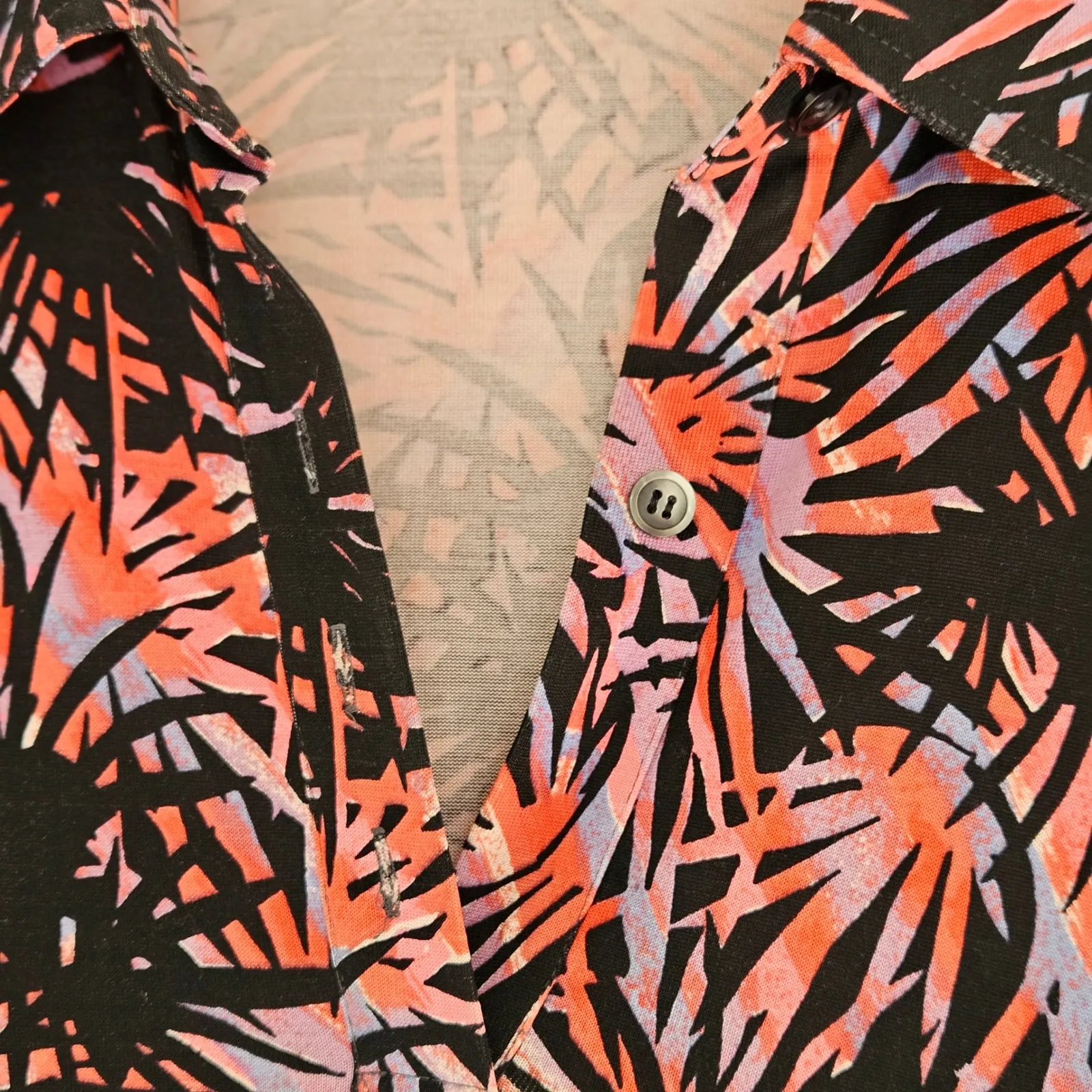 DIANE Von FURSTENBERG Dress Womens US 8 Pink Black Floral Tropical Silk Collared - Image 5