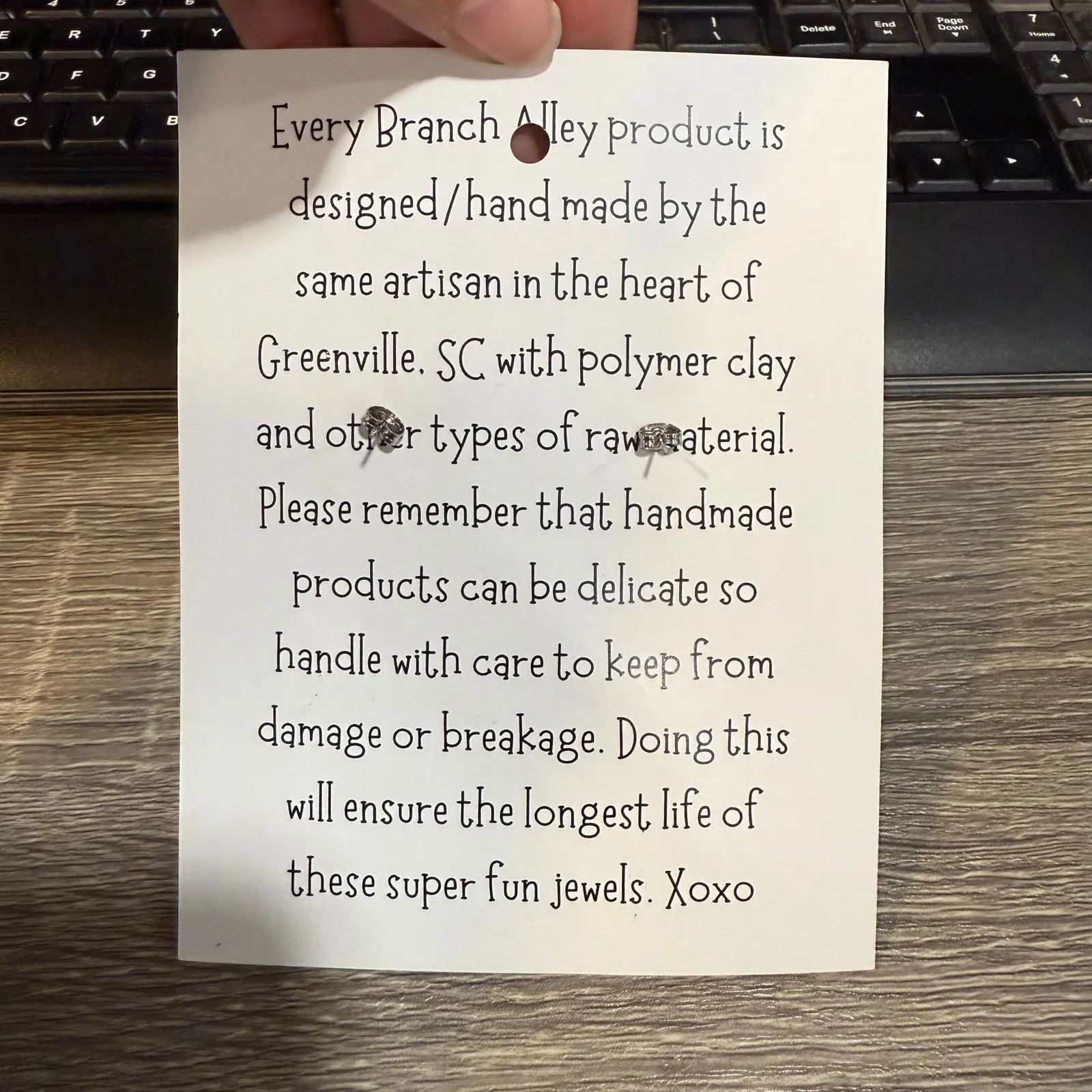 Branch Alley Colorblock Handmade Dangle Earrings NWT Pink - Image 4