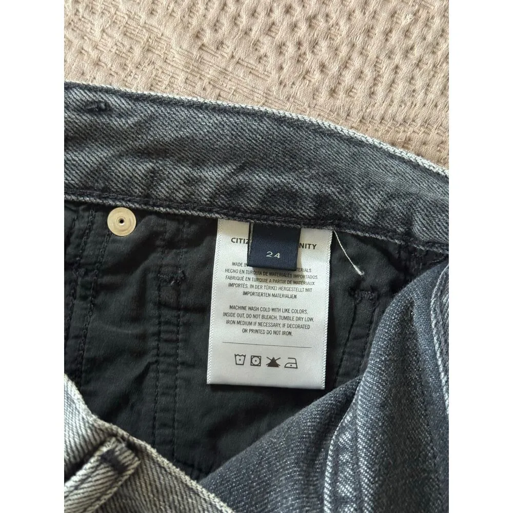 CITIZENS OF HUMANITY Camilla Raw Hem Shorts in Karma Size 24 - Image 6