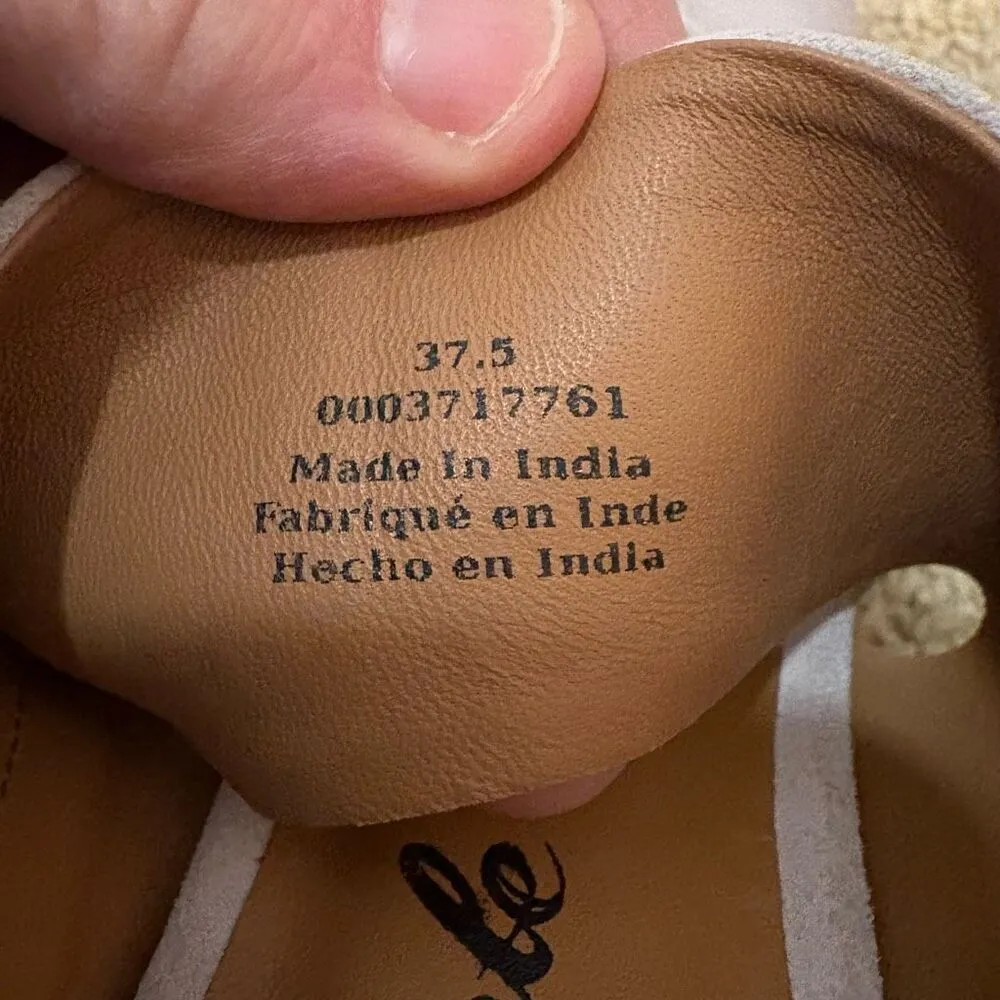 Free People Love is Everywhere leather platform block heel sandals size 37.5 cre - Image 4