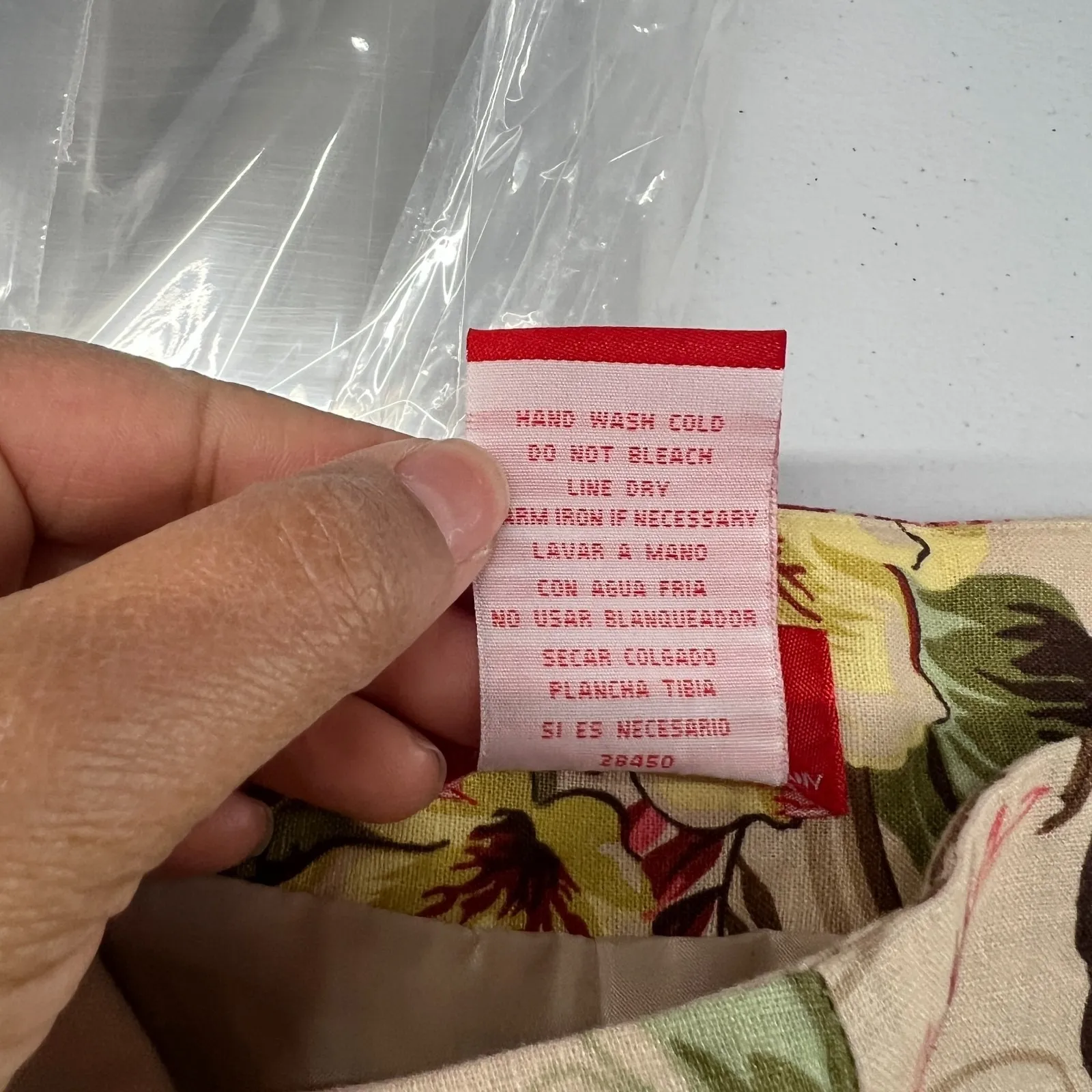 Oscar de la Renta Pants Womens 14 Multicolor Floral Linen Straight Leg Side Zip - Image 8