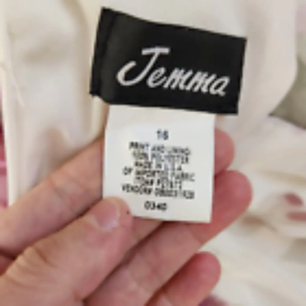 Jemma Purple, Lilac, Green, White Water Floral Print Dress 16 Cottagecore - Image 11