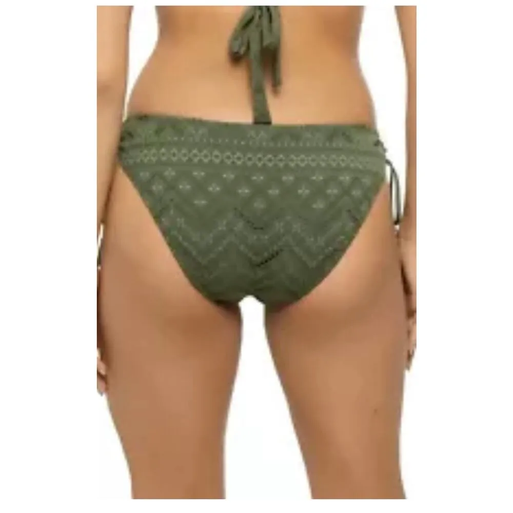 LA BLANCA Saltwater Sands Tie Side Hipster Bikini (Bottom Only - Size 10) NEW - Image 4