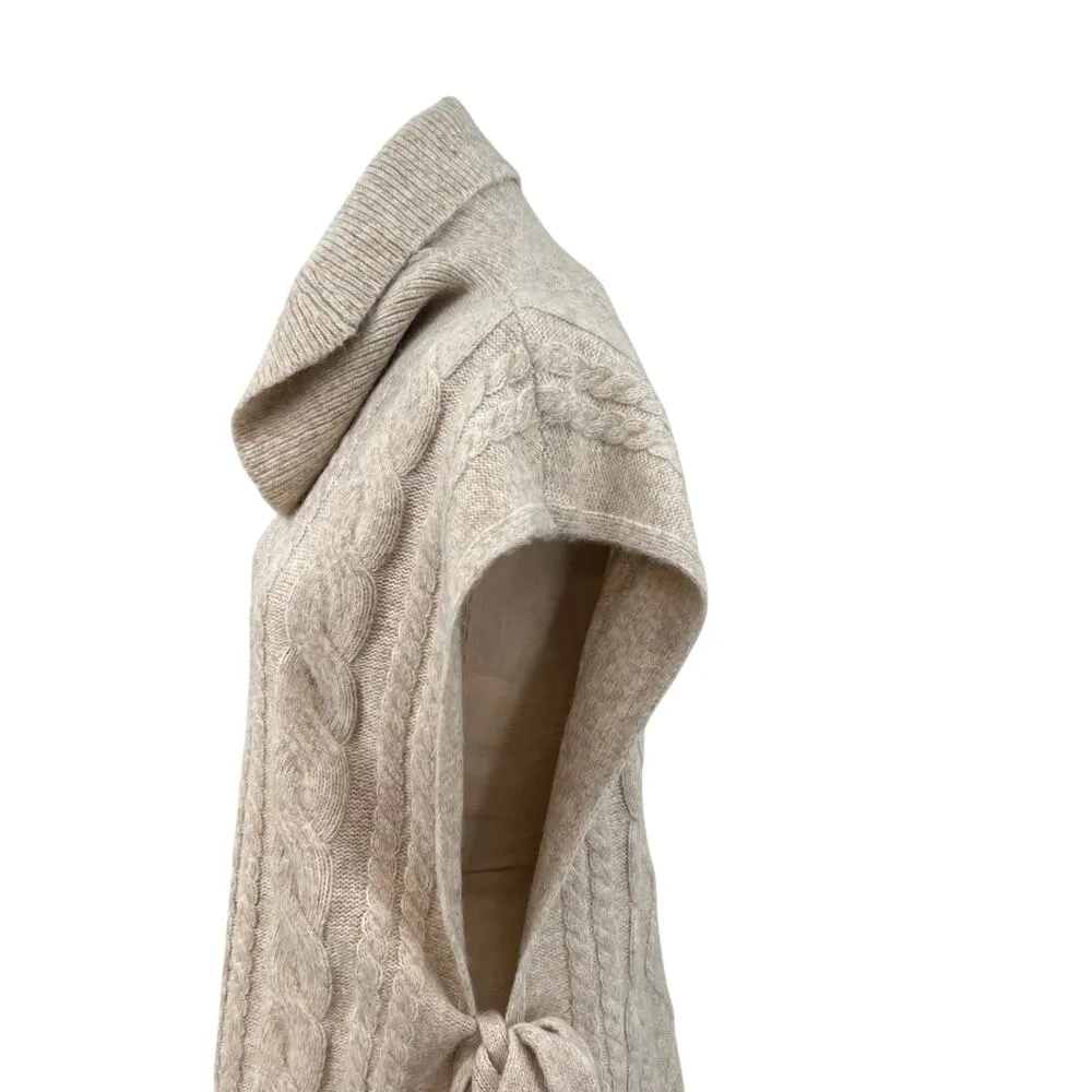 Soft Surroundings Aviemore Sweater Knit Poncho in Heather Oatmeal Size L/XL - Image 8