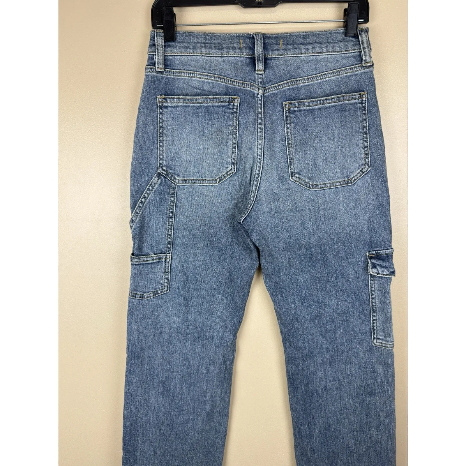 Eunina Women’s Codi Super High Rise Dad Cargo Jeans Straight Leg 3/26W - Image 6