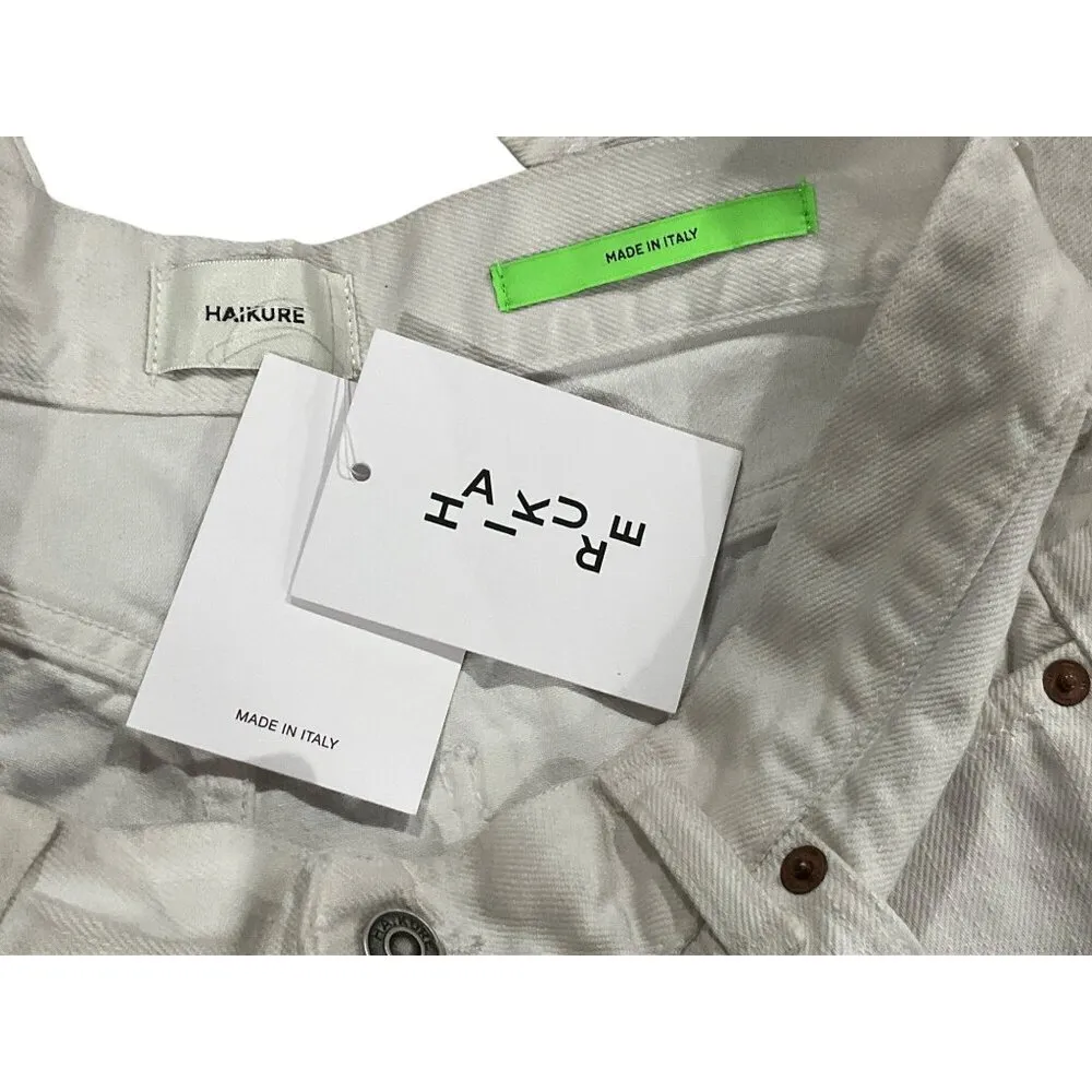 Haikure Korea Napoli Straight Leg Jeans in White 29 New Womens Denim Pants - Image 9