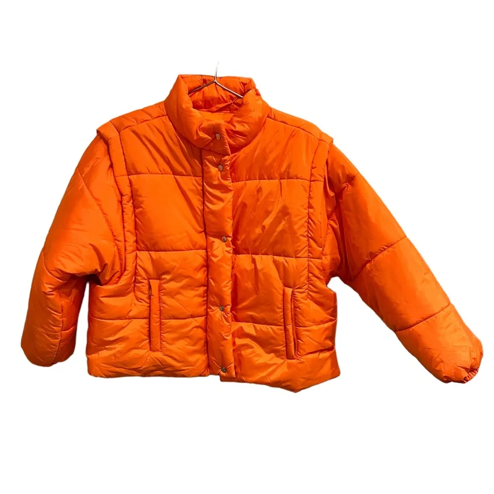 Culture Couture Orange Jacket Detachable Sleeves for Vest. Size M NWT Size M - Image 9