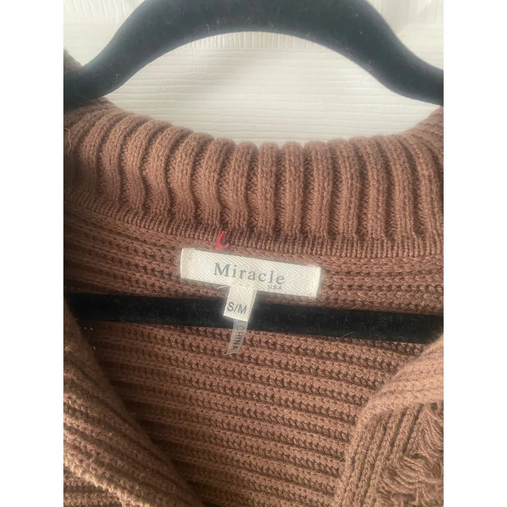 NWOT Grey Bandit Brown‎ Collared Sweater Size Small/Medium Brown - Image 3