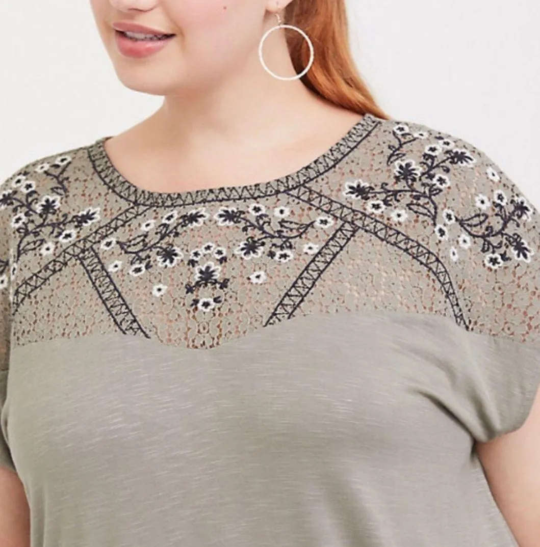 Embroidered Yoke Top - Image 3