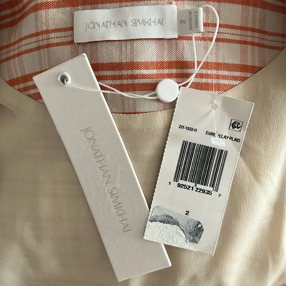 Jonathan Simkhai Greer Tailored Plaid Button - Image 10