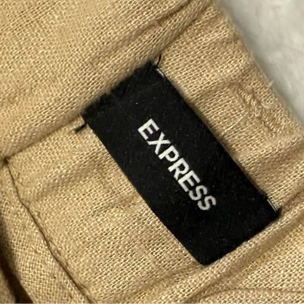 NWT Express Linen Blend Pleated Shorts Business Casual - Image 6