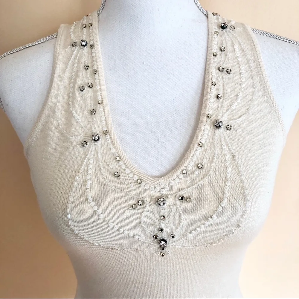 NWT Ann TaylorEmbellished Sweater Tank - Image 3