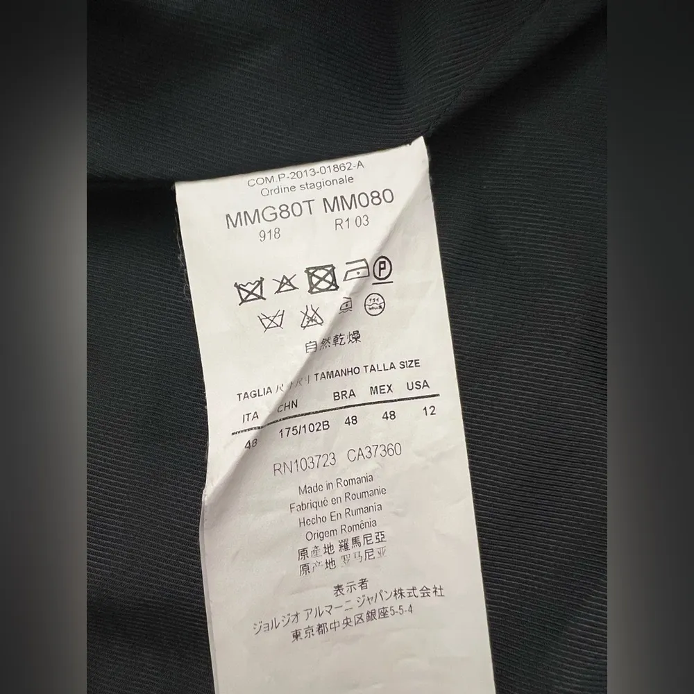 Armani Collezioni  navy blue one button blazer Wool blend 12 - Image 4