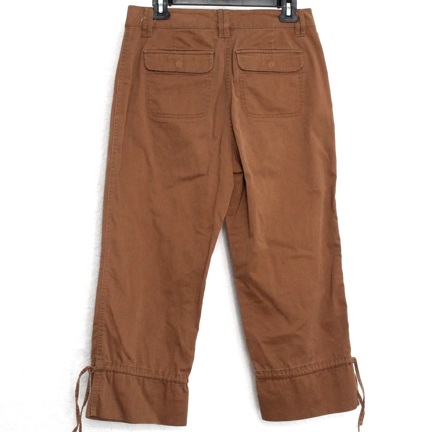 Chico's Cotton Capri Pant Size 1 Drawstring Ankle - Image 3