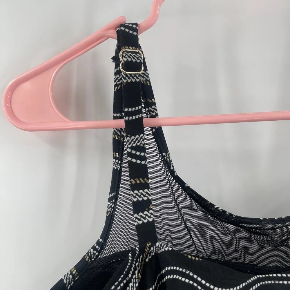 Miraclesuit Tankini Top Size 8 Linked In Mirage NWT Underwire Black Multi Swim - Image 15