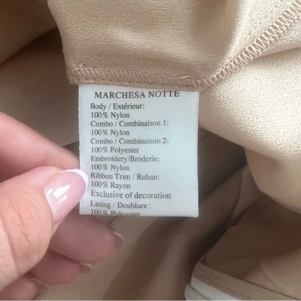 Marchesa Notte Tiered Embroidered Tulle Midi Dress Size 8 - Image 10