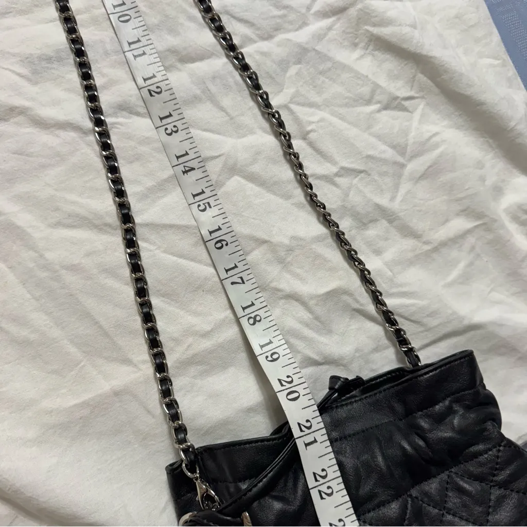 Zara Black Quilted Chain Bag - Image 9