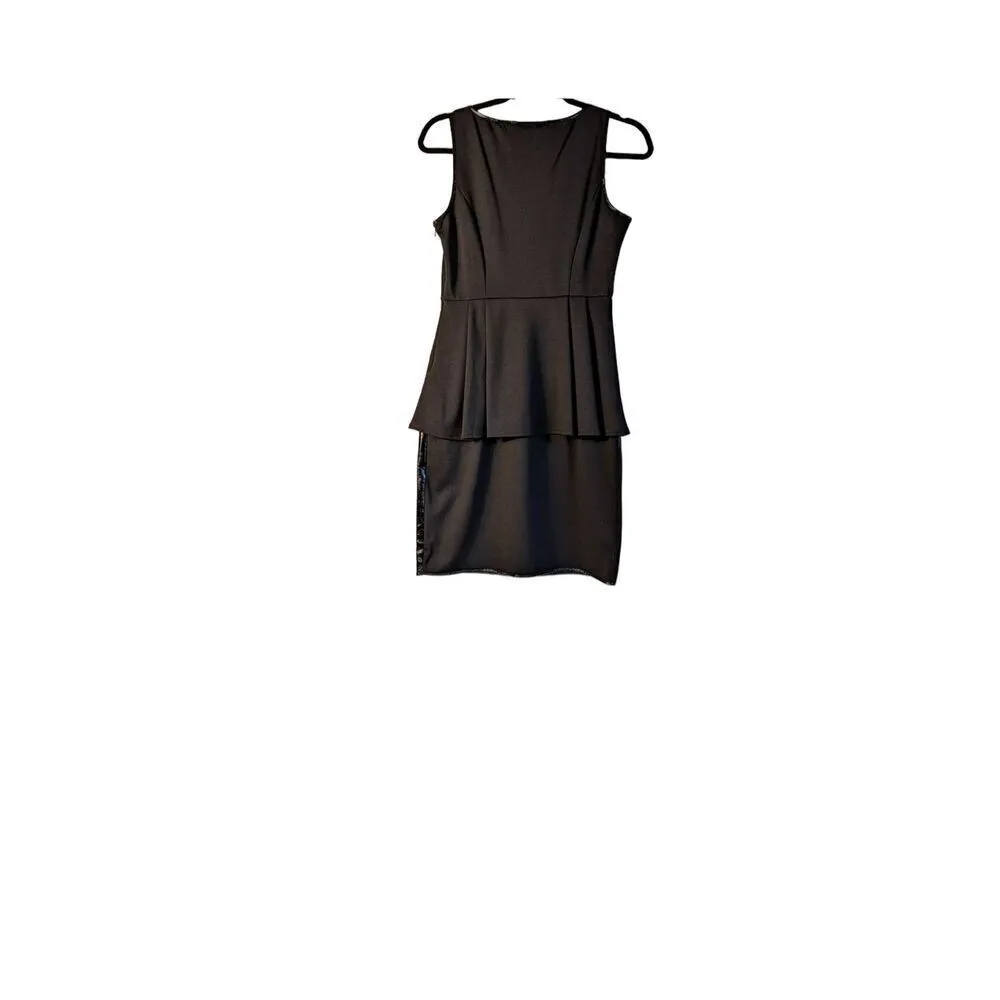 CATHERINE MALANDRINO NWT SOLID BLACK DRESS SIZE 6 - Image 2