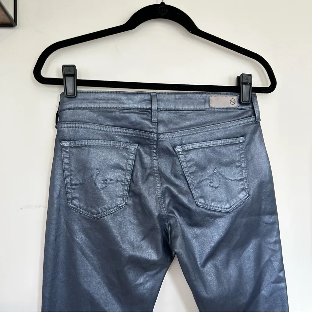 NWOT AG Adriano Goldschmied Shimmery Legging Ankle Super Skinny Pants Size 27 - Image 4