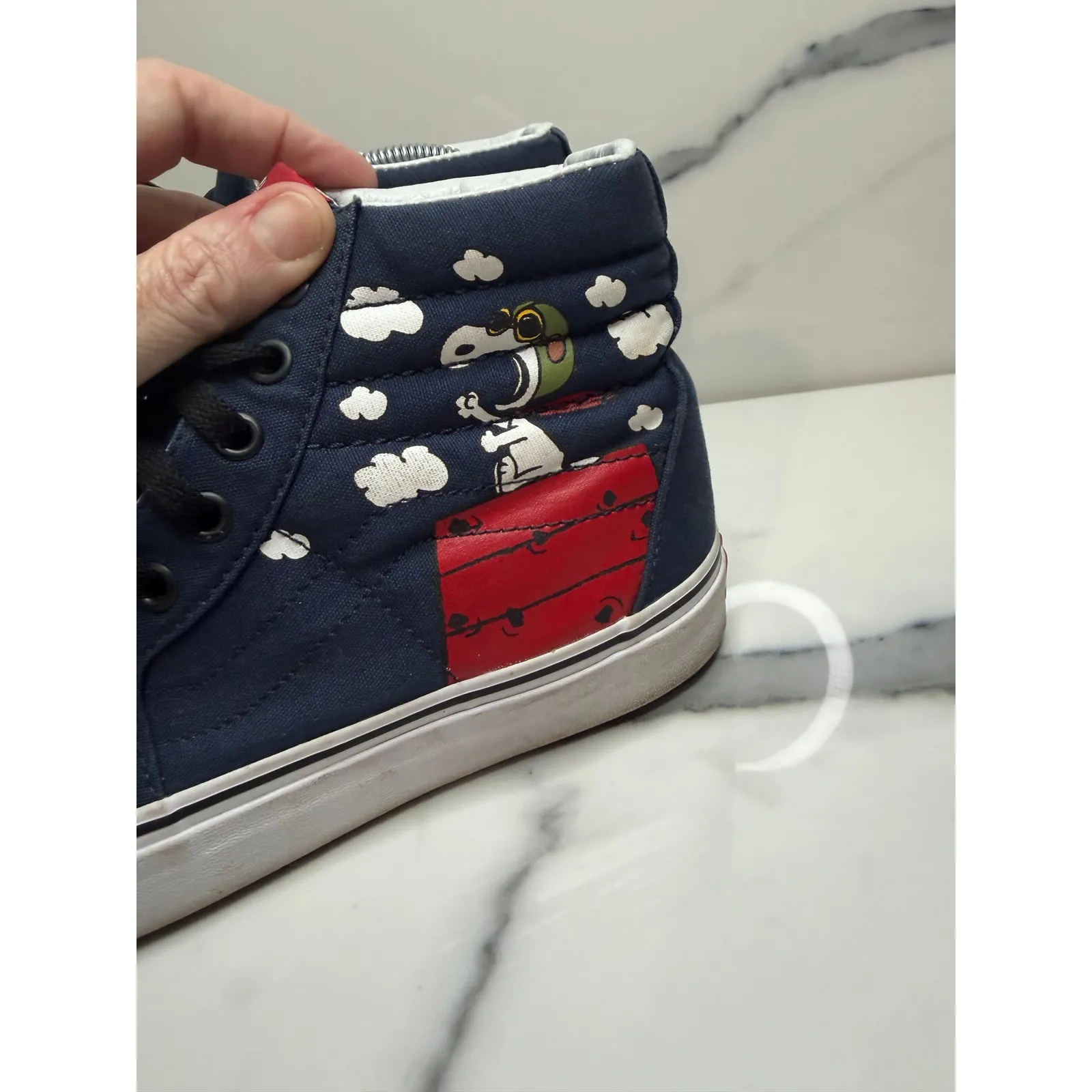 Vans x Peanuts SK8-Mid Reissue V Flying Ace Shoes Mens Sz 7 Wms Sz 8.5 Snoopy - Image 4