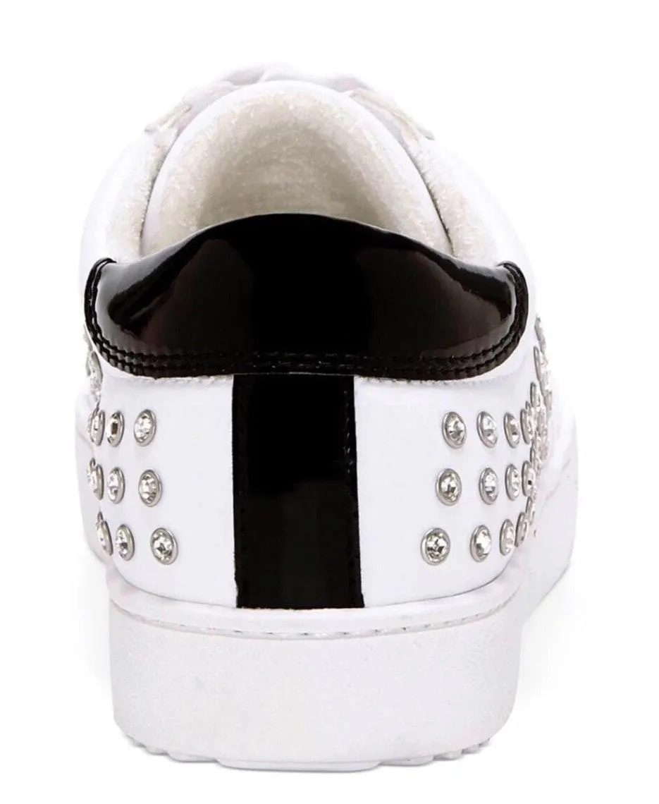 I.N.C  Danelia Lace-Up White Bling Sneakers Shoes - Image 4