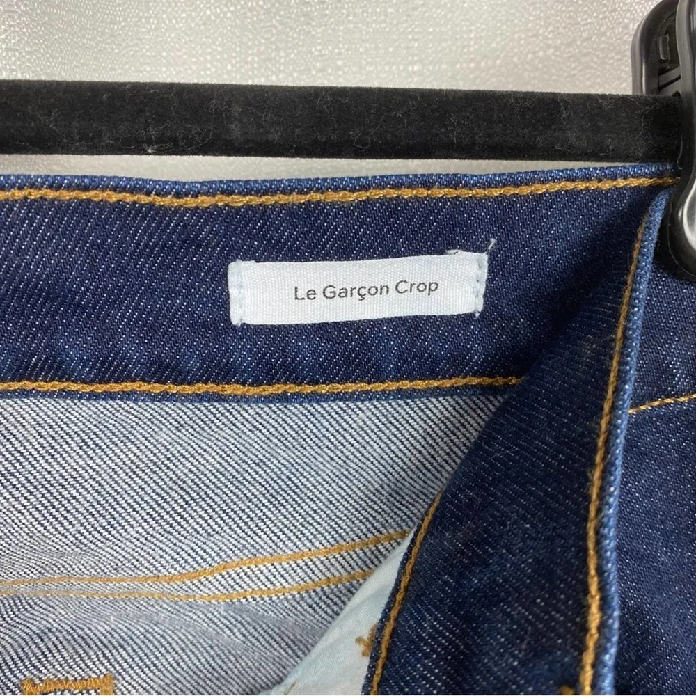 Frame Dark wash Le Garçon Crop Raw Edge Cuff Thalia Jeans Sz.27 - Image 8