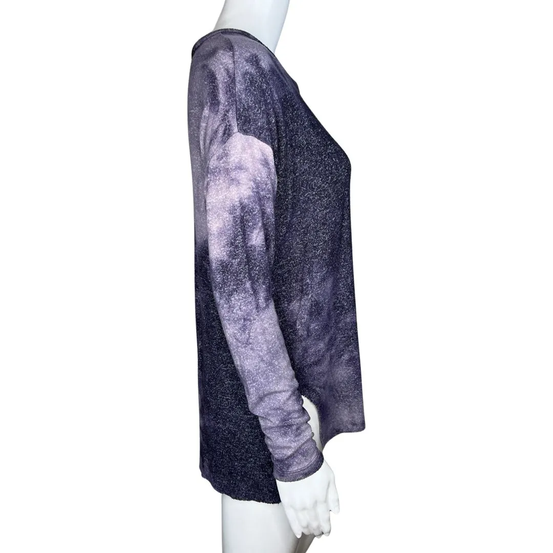 American Eagle Sweater Womens Medium Purple Tie Dye Soft & Sexy Plush Knit Top‎ - Image 2