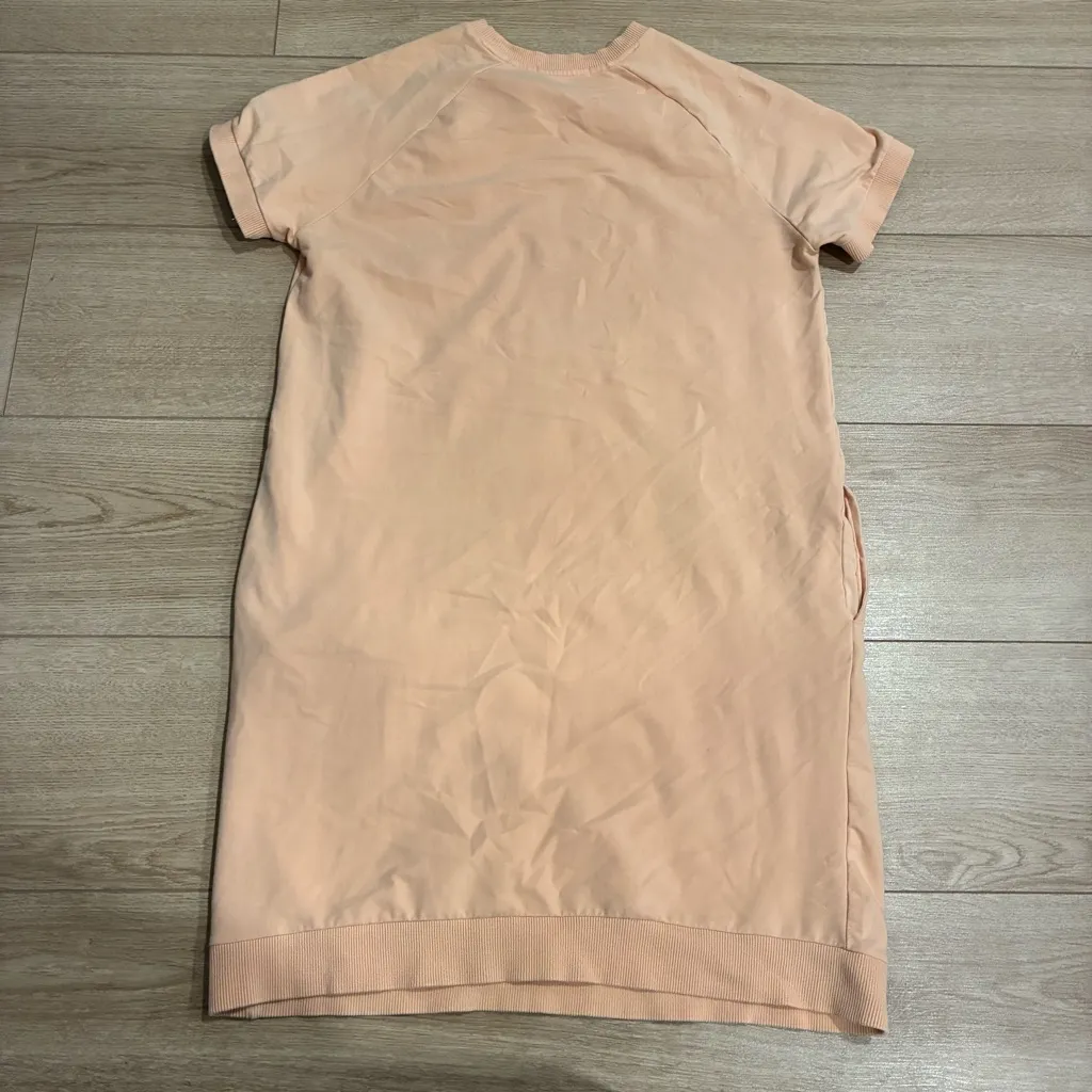 Marine Layer Women’s Peach Crew Neck Short Sleeve Shirt Dress Size M - Image 6