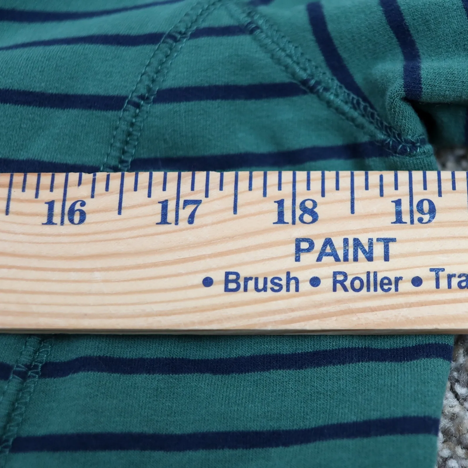 L.L.Bean Striped Full Zip‎ Jacket Women's Small Regular Green Blue Cotton Blend - Image 8