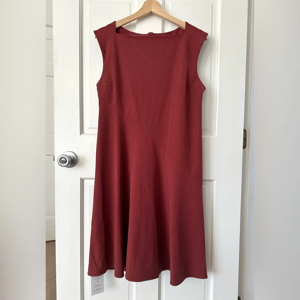 NEW! M.M. LAFLEUR Pauline Dress Brick Red Work Career Size 12 - Image 3