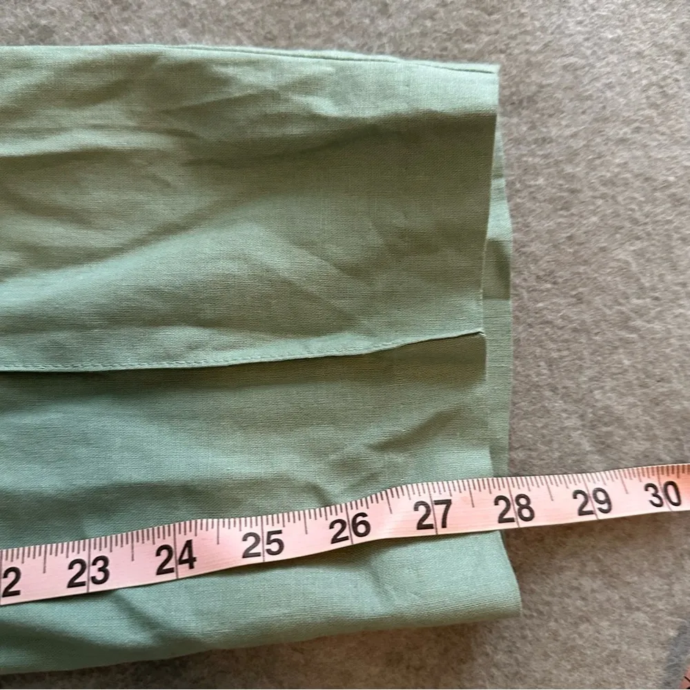 ASOS Design dad linen pants light green size 12 - Image 4