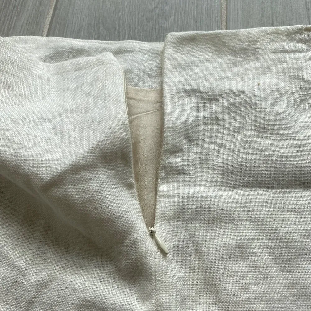 JOHNNY WAS 4 LOVE AND LIBERTY IVORY LINEN MINI SKIRT SZ SMALL - Image 5