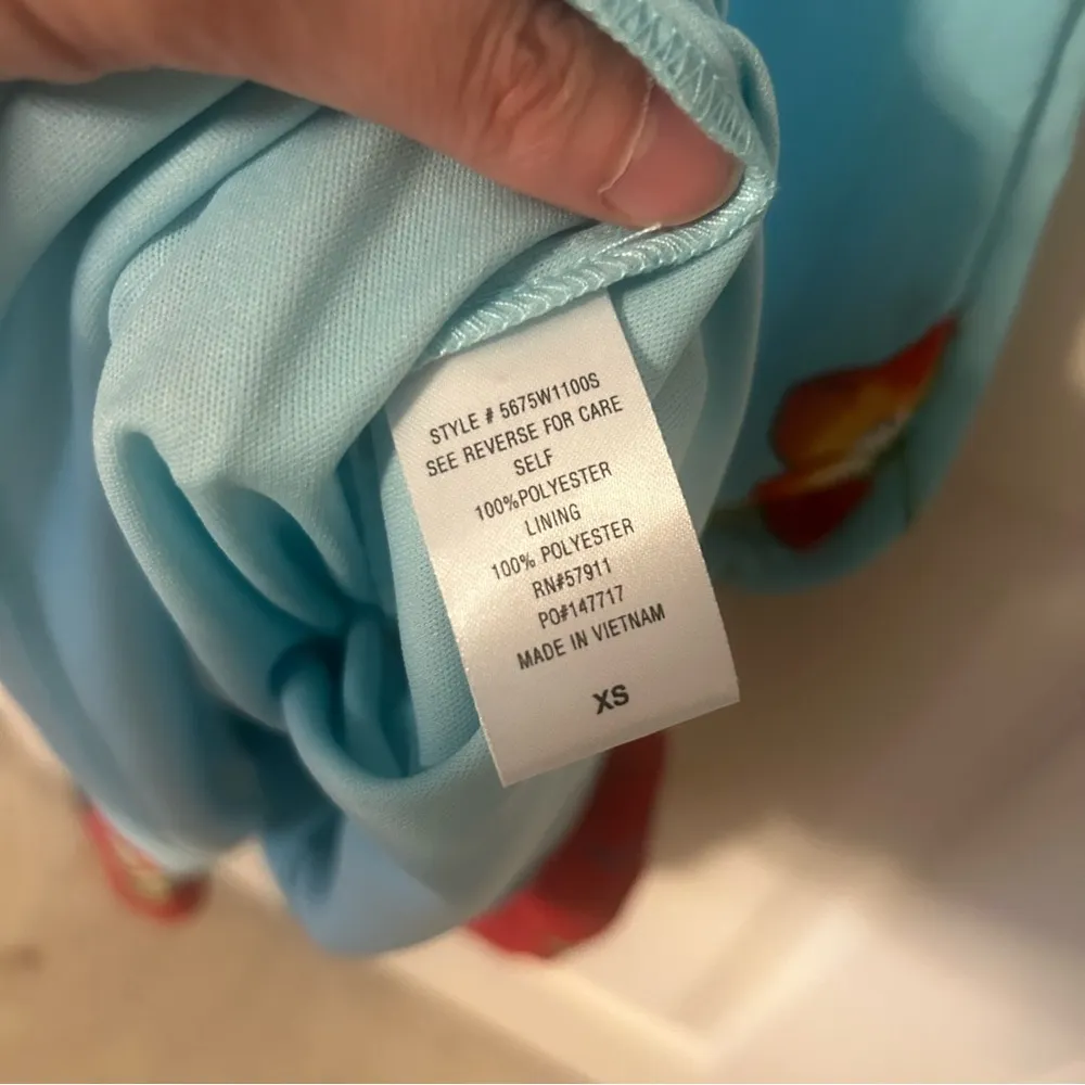 Superfoxx Blue Floral Dress Flutter Sleeve Womens Size XS Brand NEW NWT - Image 6