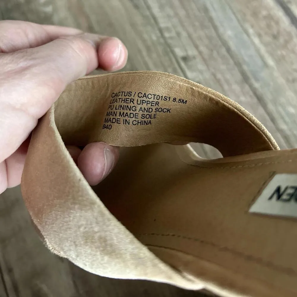 Steve Madden Cactus Model Double Strap Sandals in Tan/Beige Women’s 8.5 - Image 6