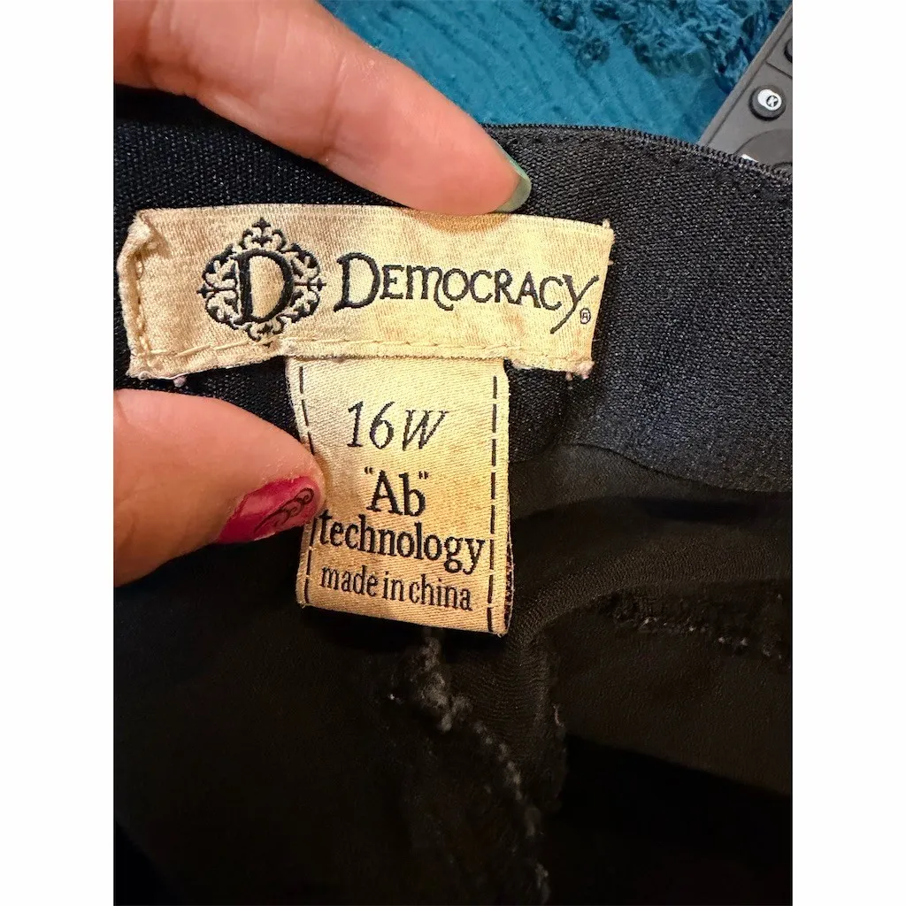 Democracy AB Technology Jeans Womens 16W Black Wash Mid Rise Straight - Image 2