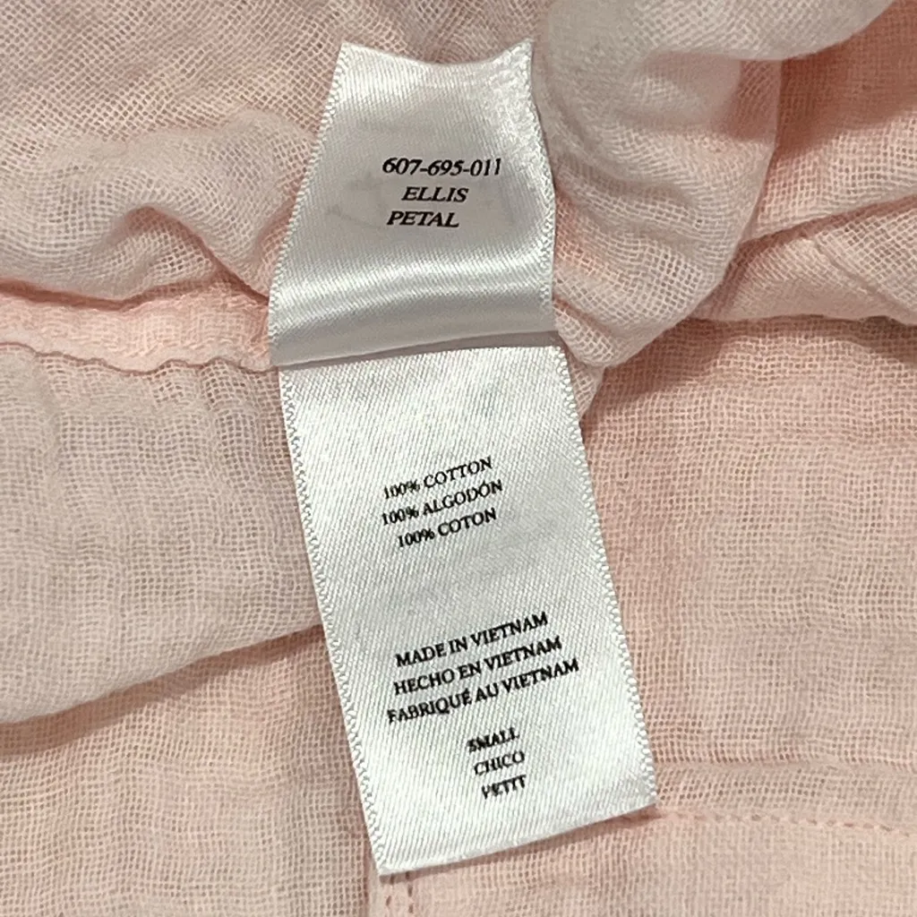 Rails Ellis Top Petal Cotton Gauze Button Down Shirt Small Pastel Pink Revolve - Image 8