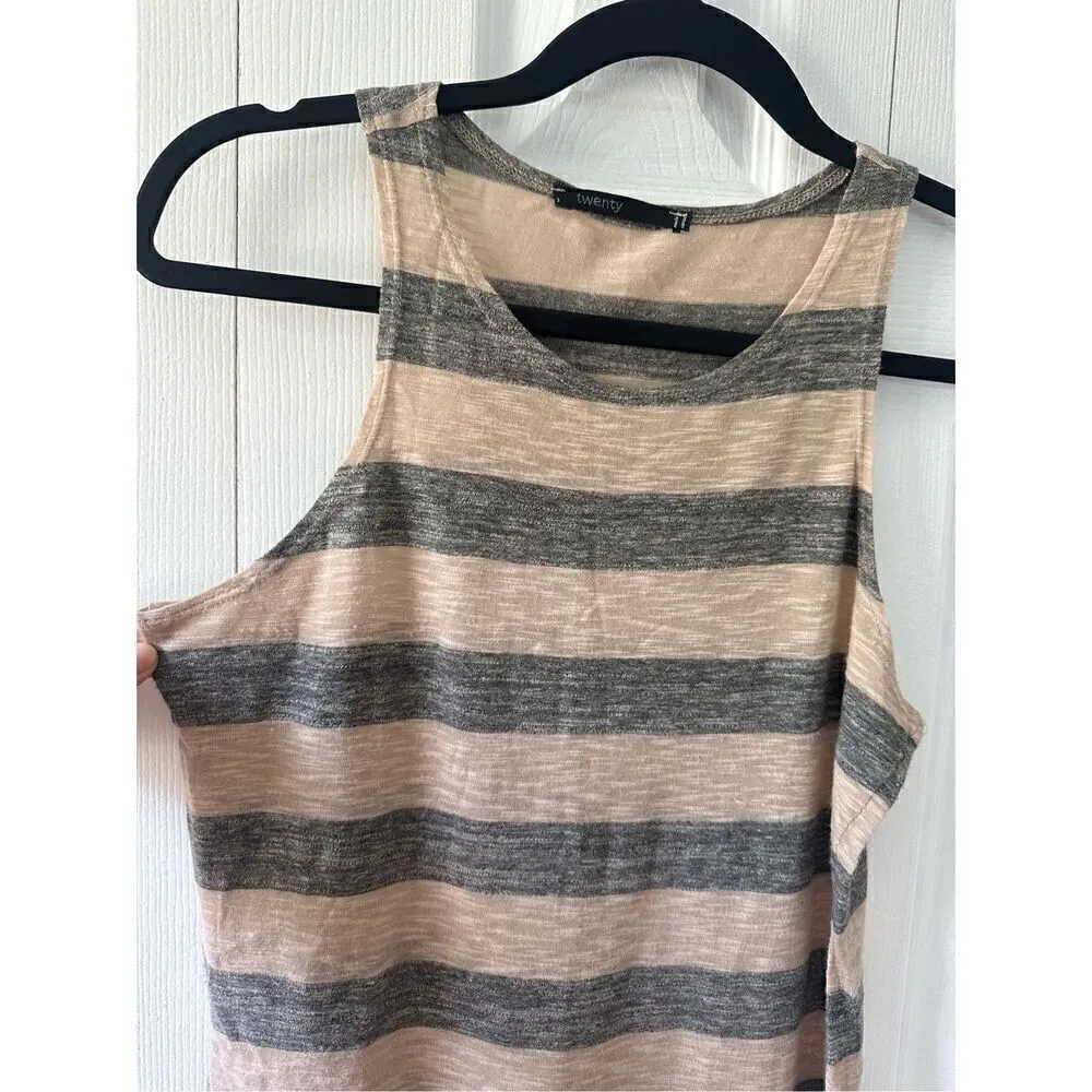 Twenty Stripe Tank Top Gray - Image 2