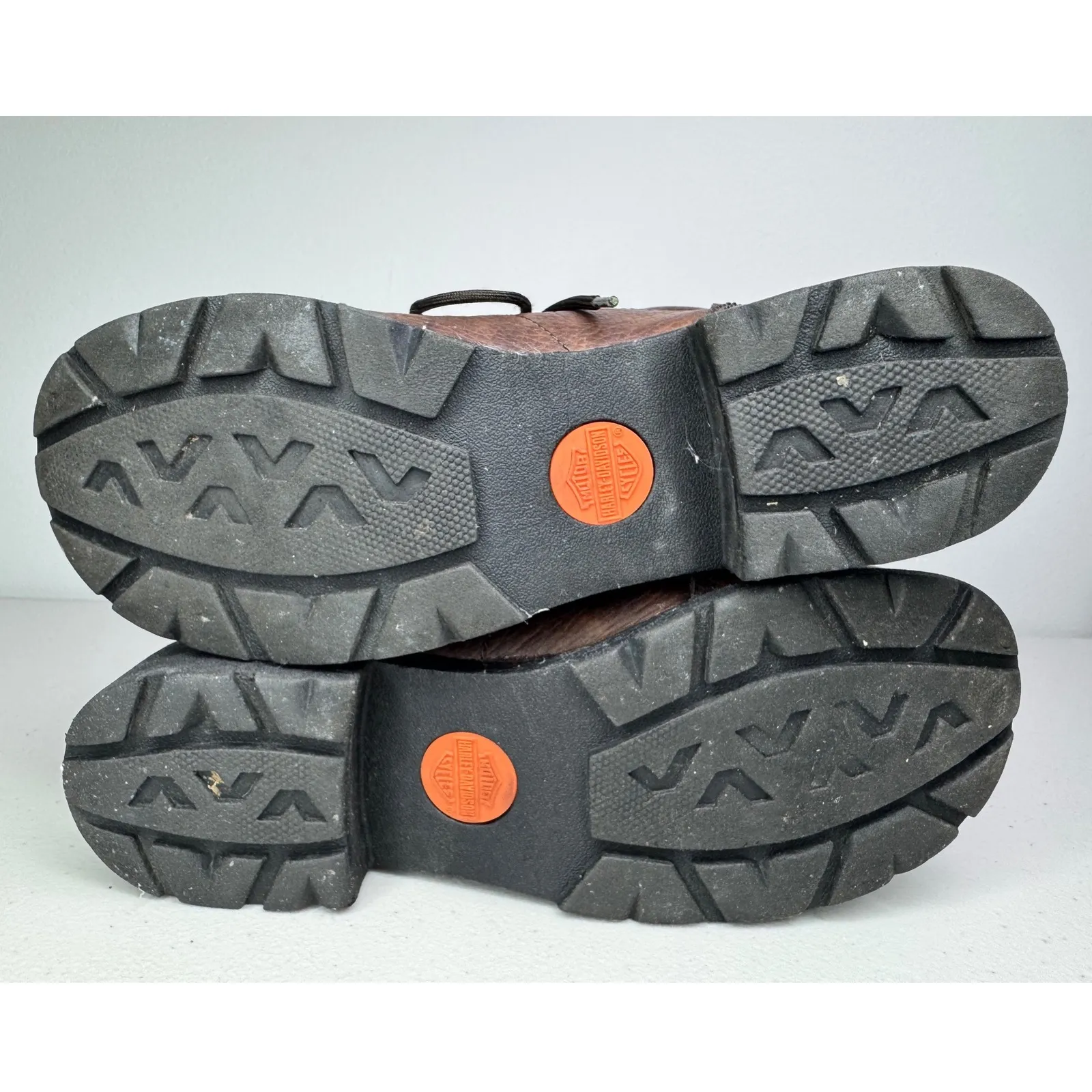 Harley Davidson Brown Leather Boots Vintage Motorcycle Biker Riding Chunky Heel Size 9.5 - Image 12