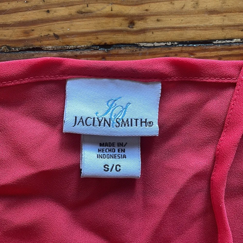 Jaclyn Smith Silky Polyester Camisole Tank Top Coral Size Small - Image 2