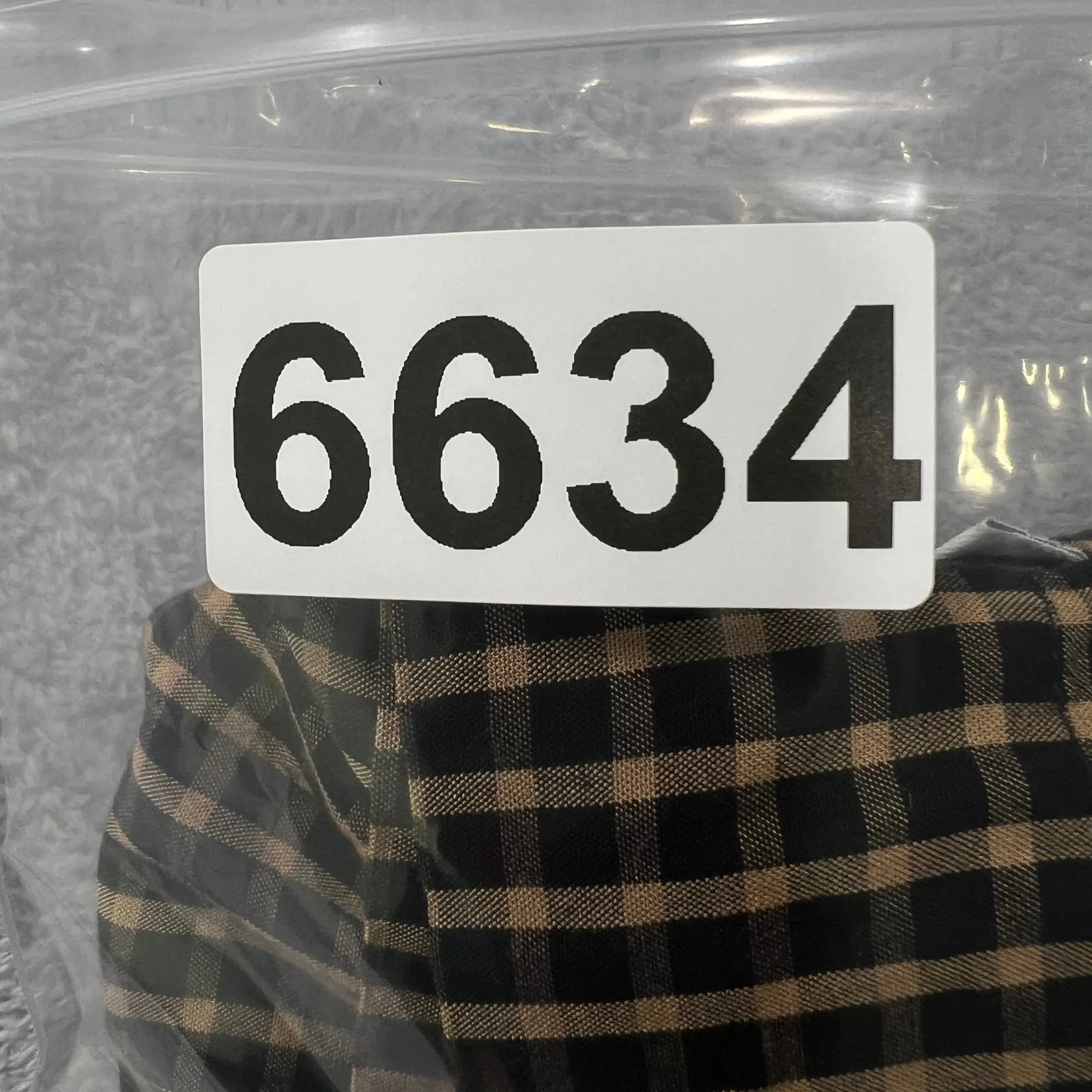 J Jill Mixed Media Plaid Dress Womens L Black Tan Long Sleeve Pockets Minimal Size L - Image 9