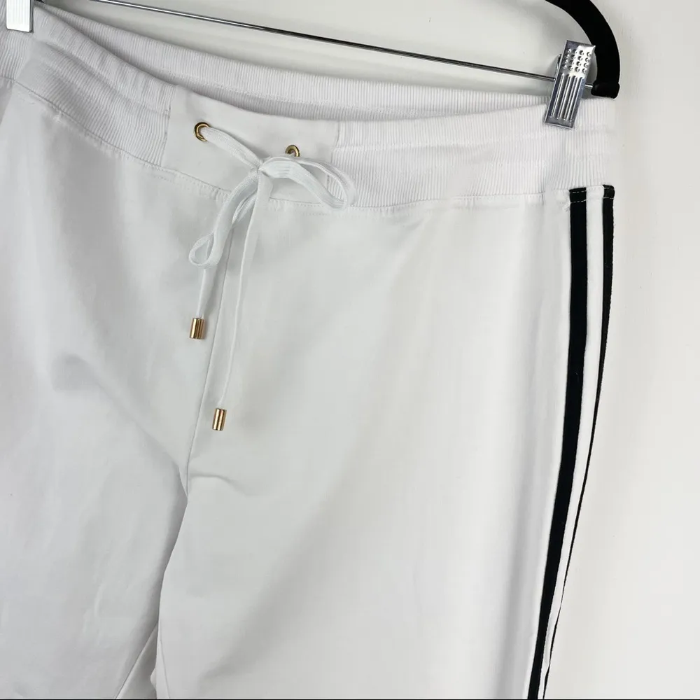 Boston Proper White Side Stripe Jogger Track Pants - Image 9