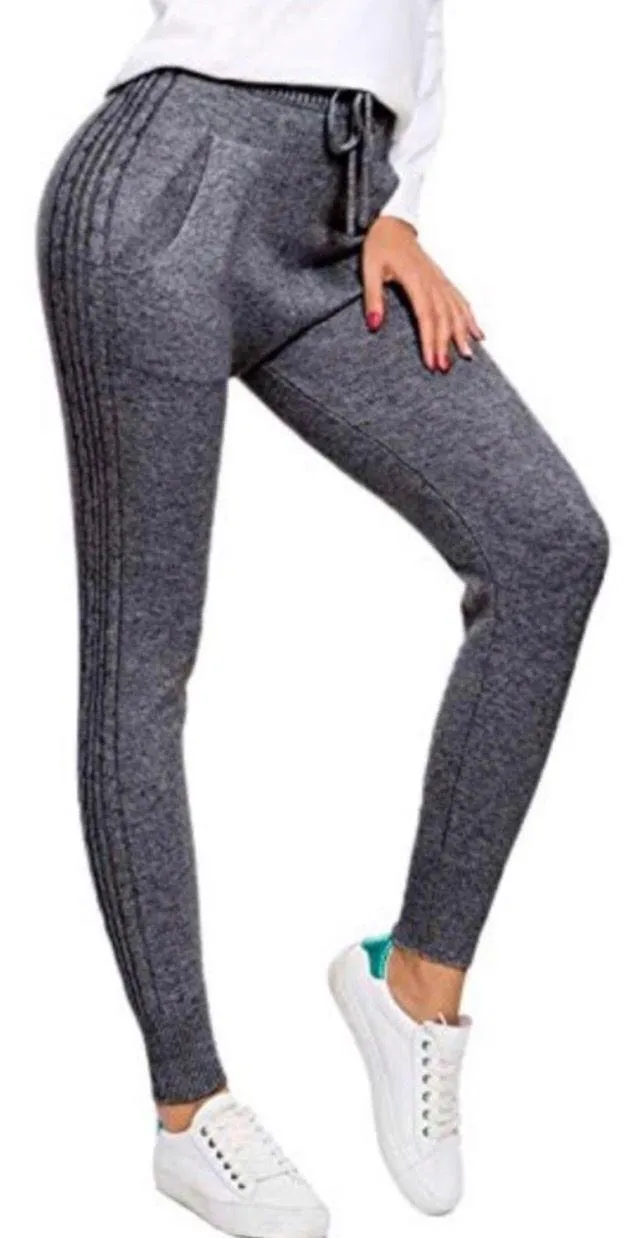 NEW Dark Gray Cashmere Jogger Sweatpants - Image 3